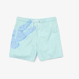 Lacoste Boys Crocodile Logo Print Light Swimming Trunks